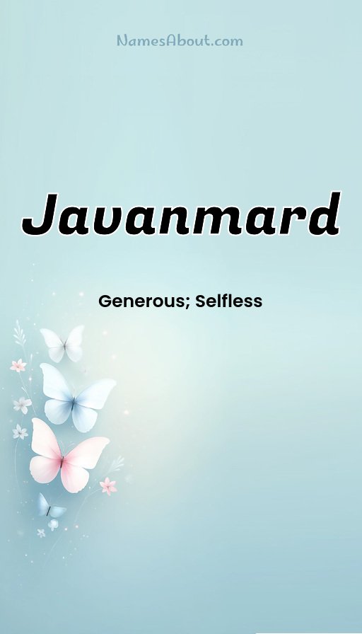 Meaning of Javanmard