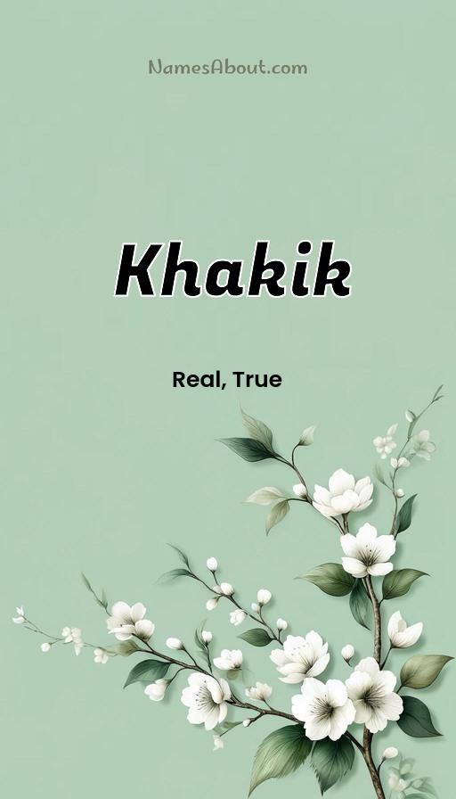 Khakik name and meaning