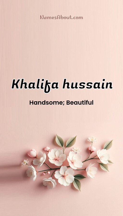 Meaning of Khalifa hussain