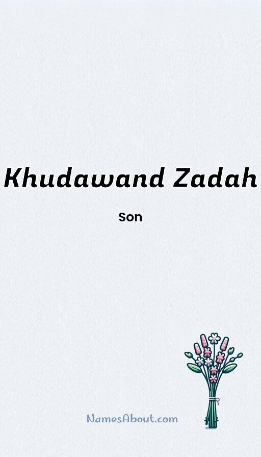 Meaning of Khudawand zadah