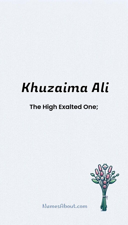 Meaning of Khuzaima ali