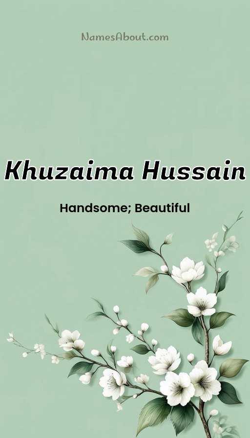 Meaning of Khuzaima Hussain