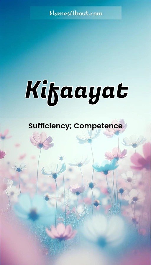 Meaning of Kifaayat