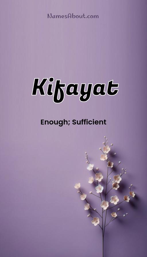 Illustration of Kifayat