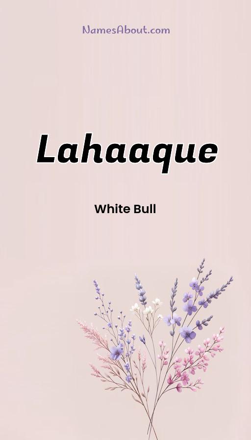 Lahaaque name and meaning