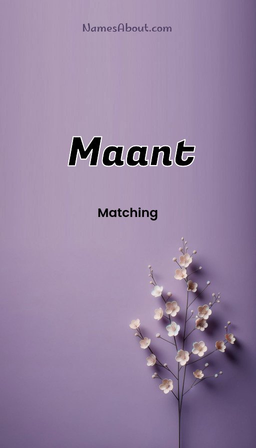 Meaning of Maant