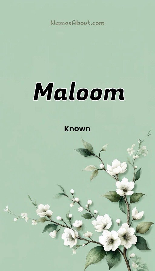 Meaning of Maloom