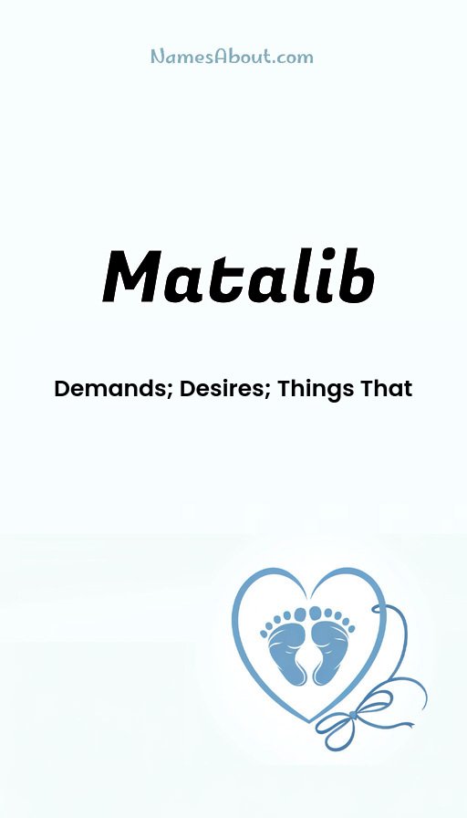 Meaning of Matalib