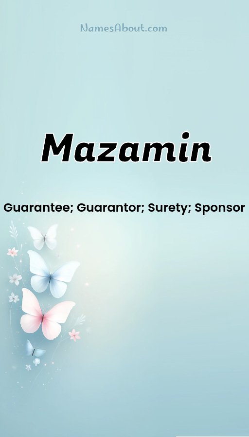 Meaning of Mazamin