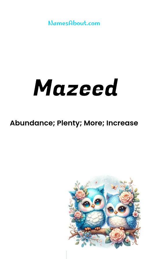 Meaning of Mazeed