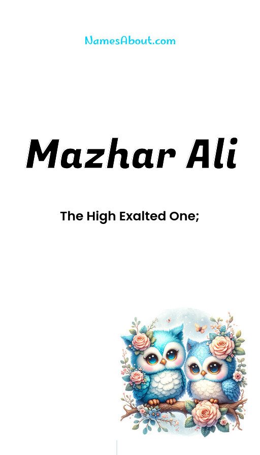 Meaning of Mazhar ali