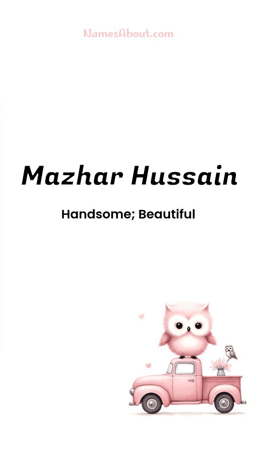 Meaning of Mazhar hussain