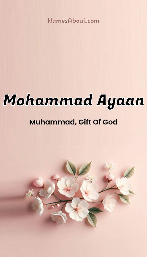 Mohammad Ayaan name and meaning