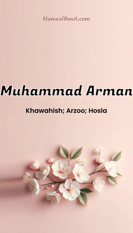 Muhammad Arman name and meaning