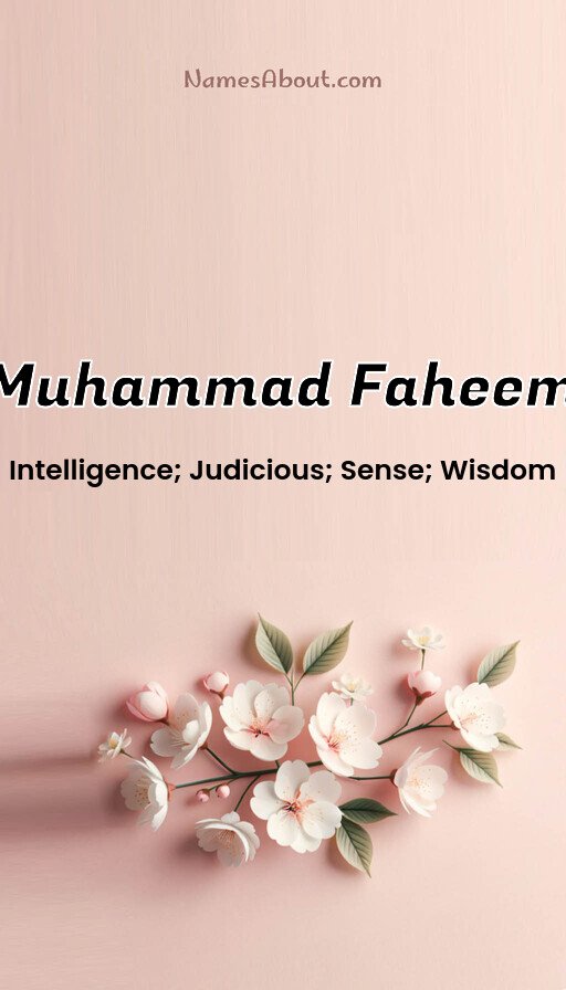 Meaning of Muhammad faheem