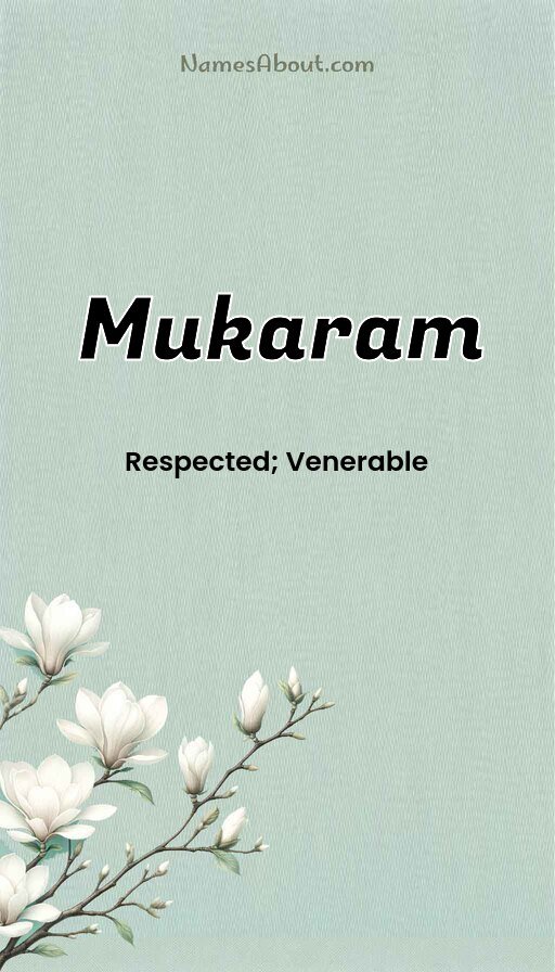 Meaning of Mukaram