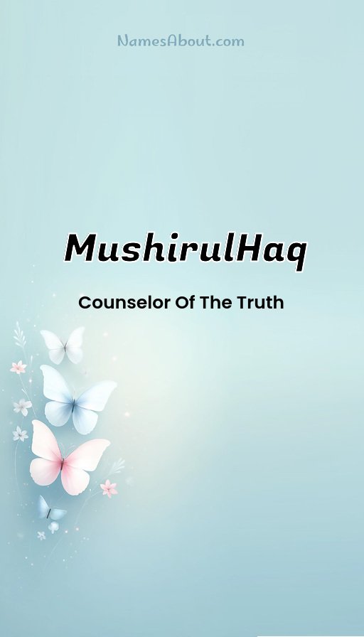 Meaning of Mushirulhaq