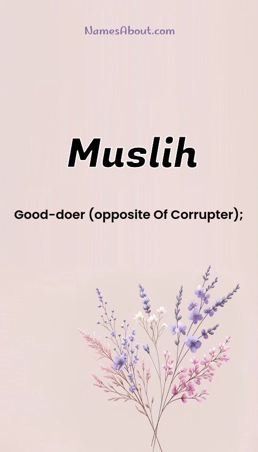 Meaning of Muslih