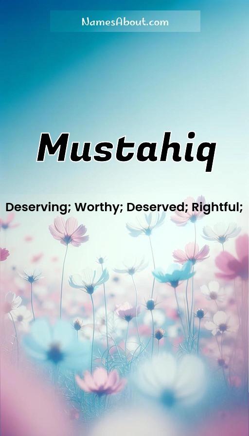 Meaning of Mustahiq