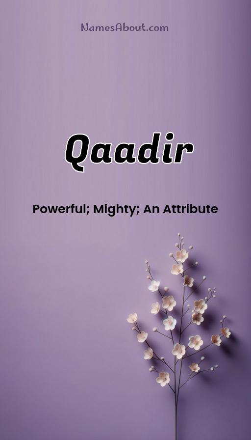 Meaning of Qaadir