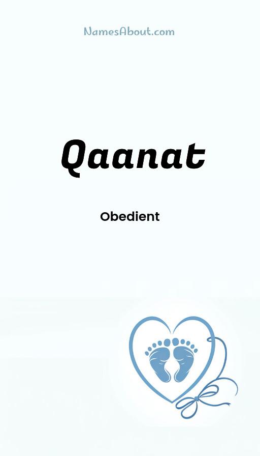 Meaning of Qaanat