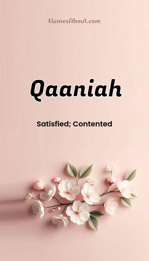 Meaning of Qaaniah