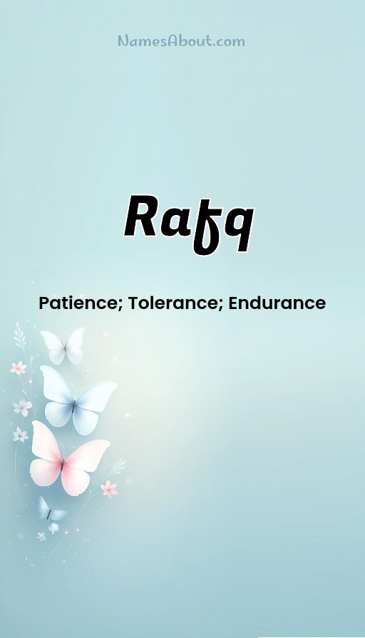 Meaning of Rafq