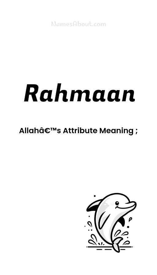 Meaning of Rahmaan