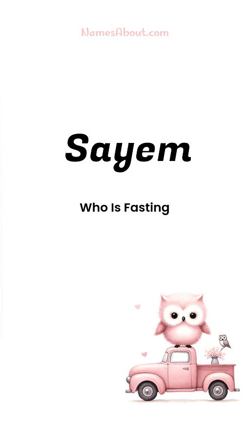 Meaning of Sayem