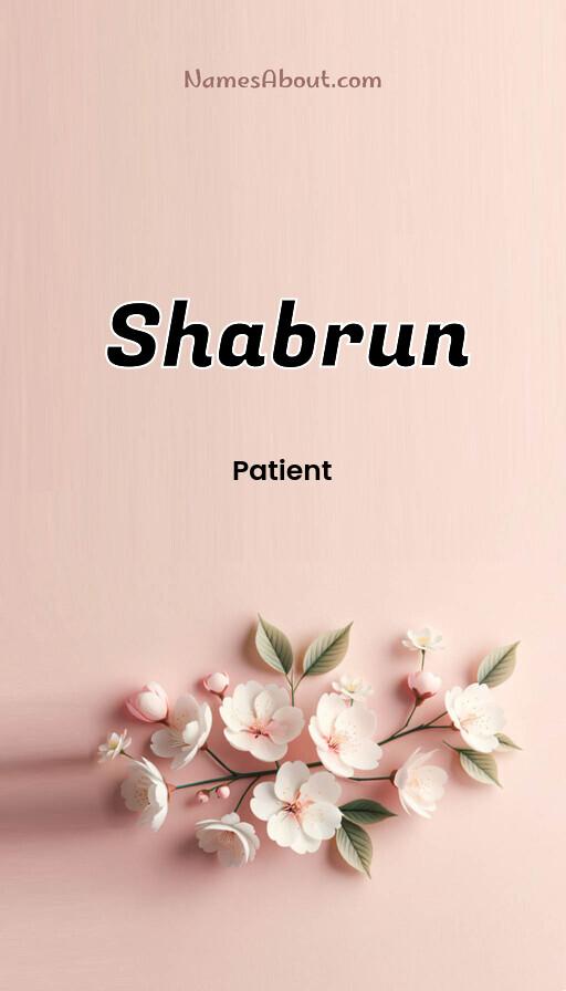 Shabrun name and meaning