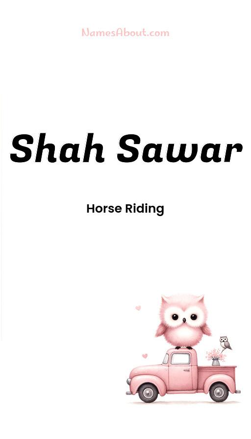 Shah Sawar name and meaning