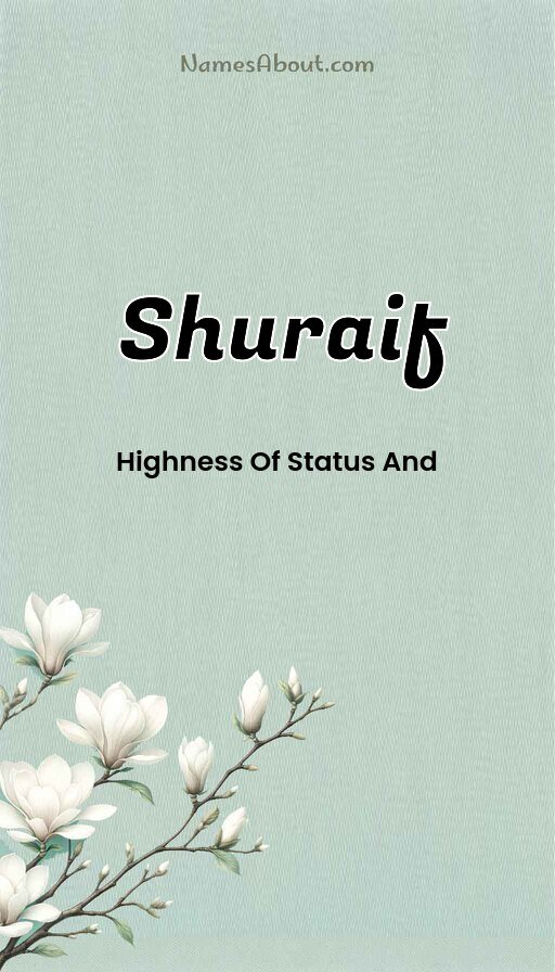 Meaning of Shuraif