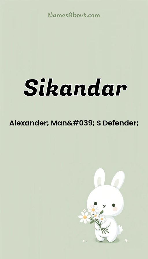Meaning of Sikandar