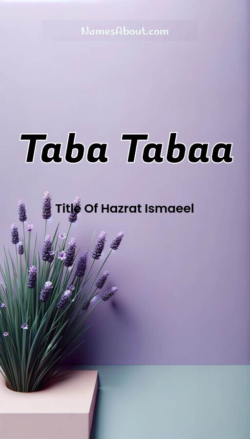 Taba Tabaa name and meaning