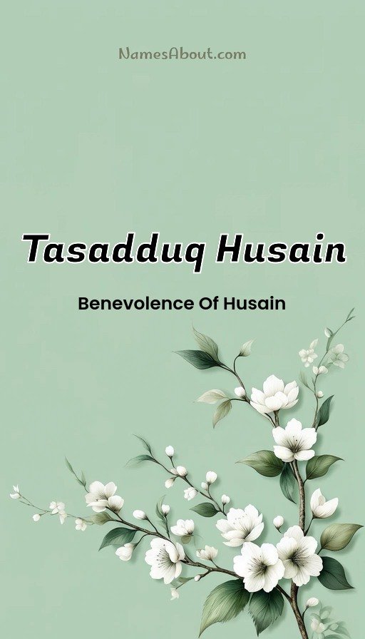 Meaning of Tasadduq husain