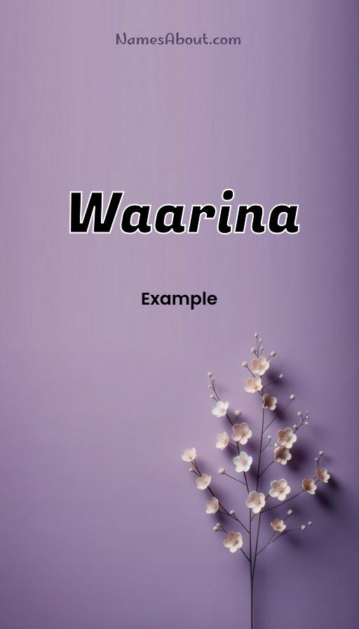 Waarina name and meaning