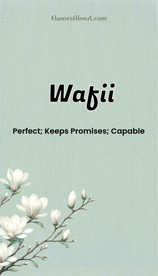 Meaning of Wafii