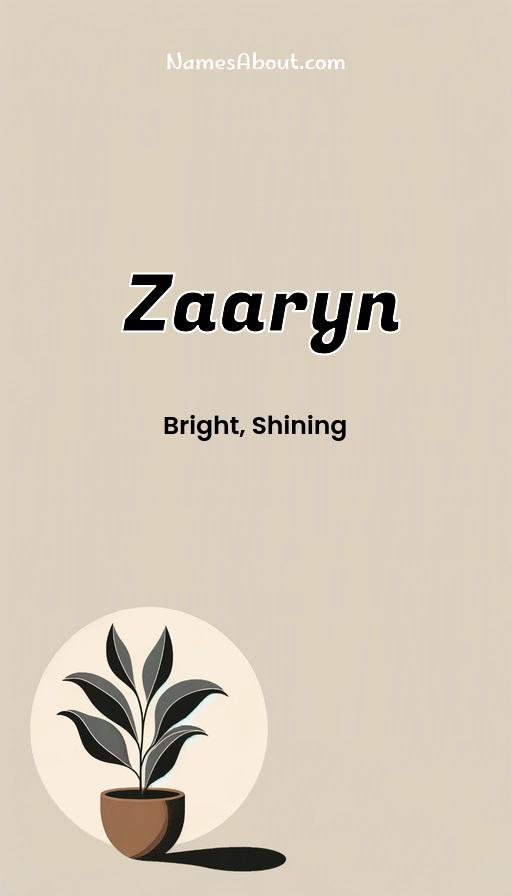 Zaaryn name and meaning