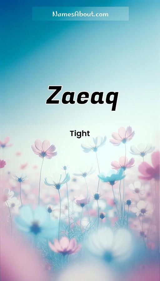 Zaeaq name and meaning