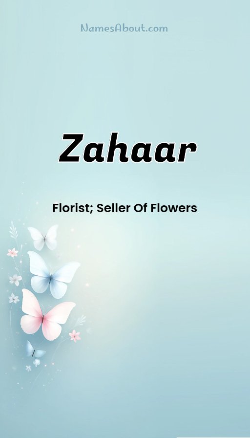 Meaning of Zahaar