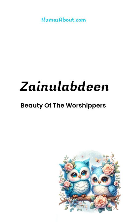 Zainulabdeen name and meaning