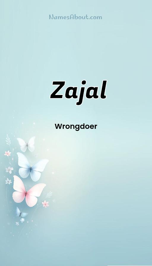 Zajal name and meaning