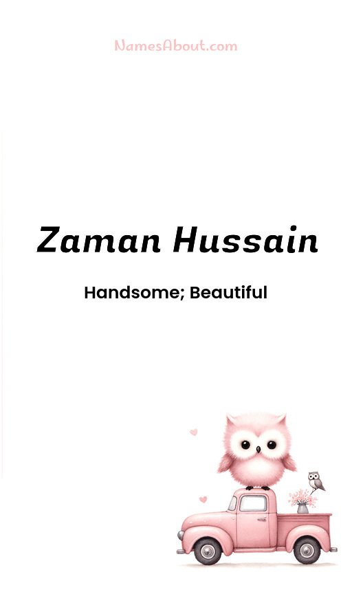 Meaning of Zaman hussain