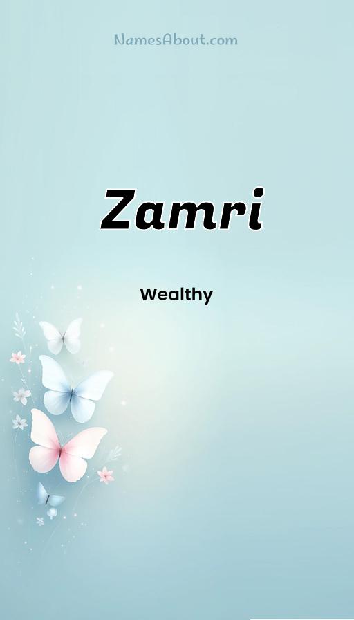 Zamri name and meaning