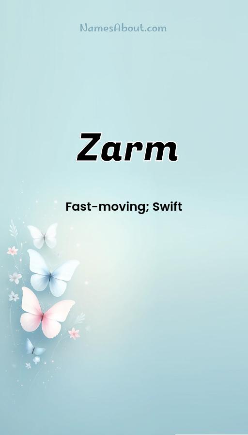 Zarm name and meaning