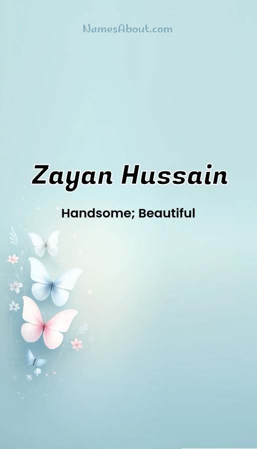 Meaning of Zayan hussain