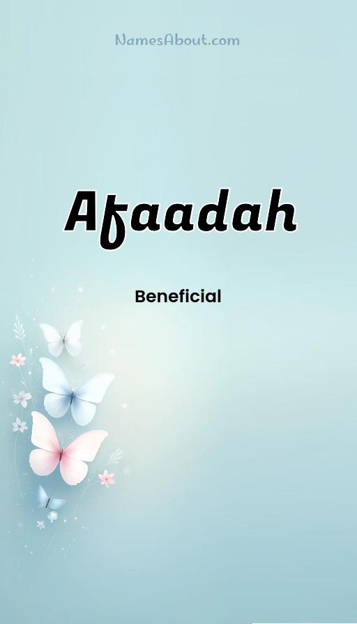 Illustration of Afaadah