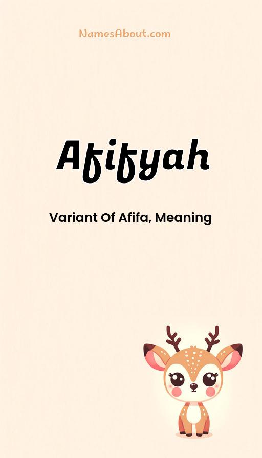 Afifyah name and meaning