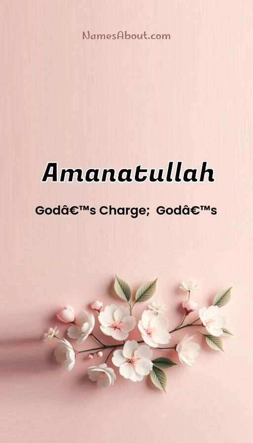 Amanatullah name and meaning