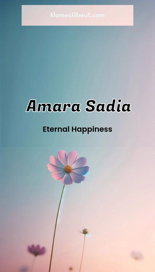 Amara Sadia name and meaning